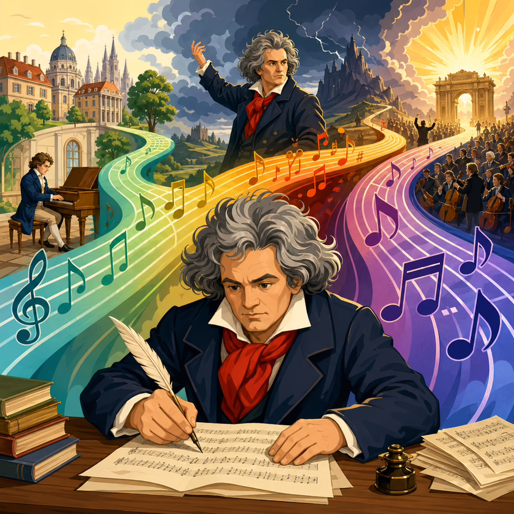 Beethoven’s Melodic Development from Opus 1 to 135