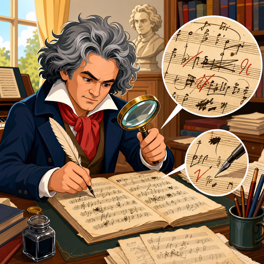 Decoding Beethoven’s Handwriting and Editorial Marks
