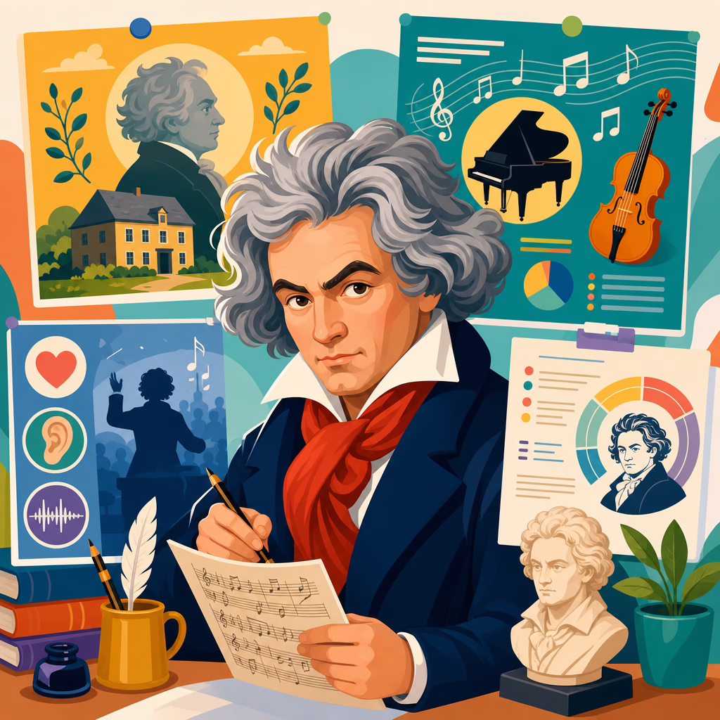 Educational Posters and Infographics Featuring Beethoven Educational Posters and Infographics Featuring Beethoven