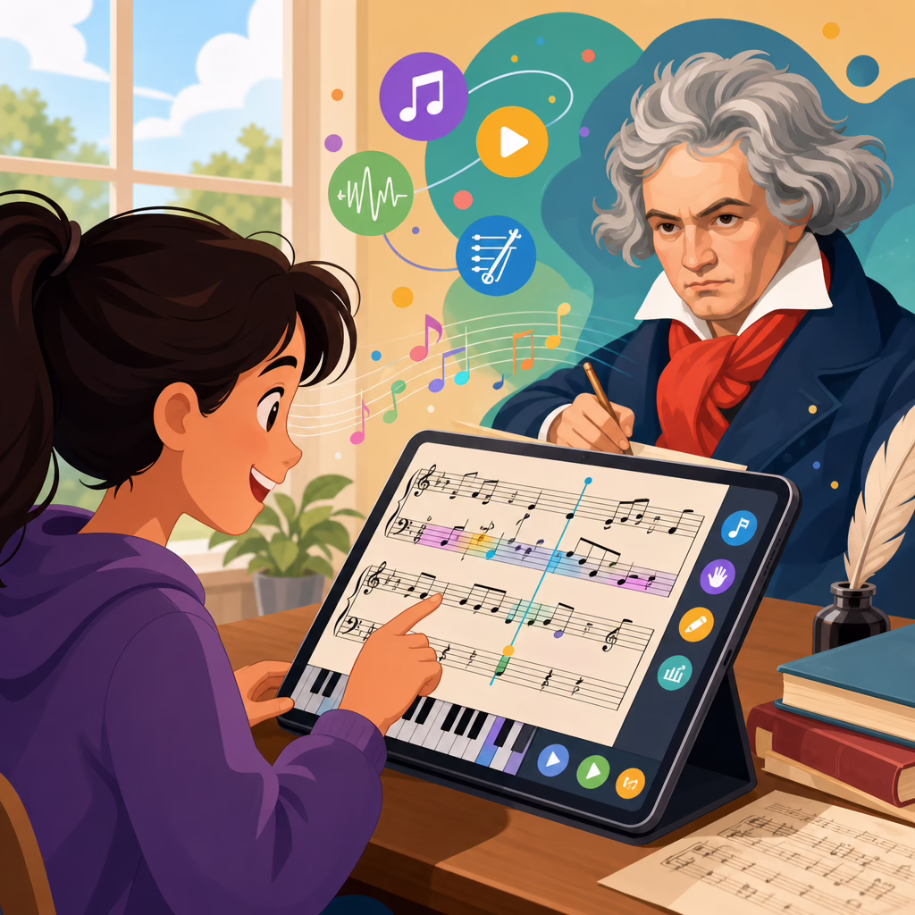 Interactive Platforms for Exploring Beethoven’s Scores