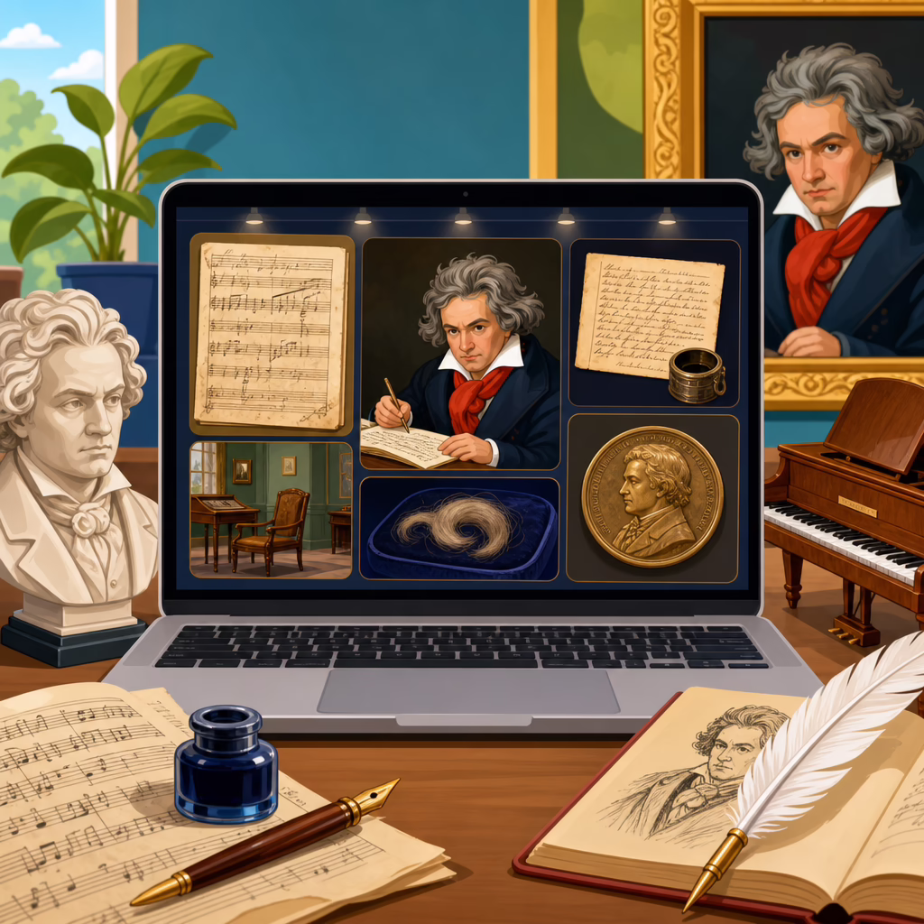 Online Photo Exhibits of Beethoven Artifacts and Memorabilia