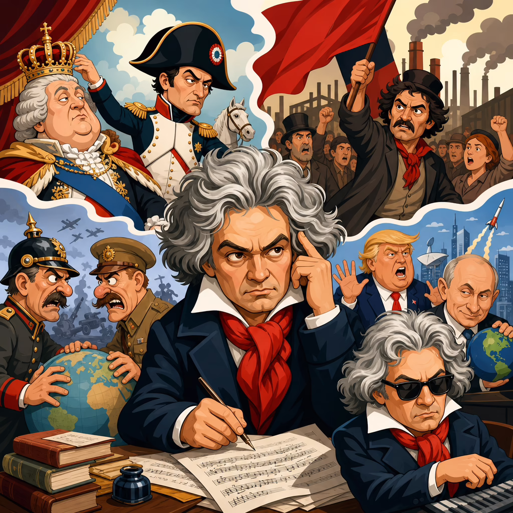 Beethoven in Political Cartoons Through the Centuries