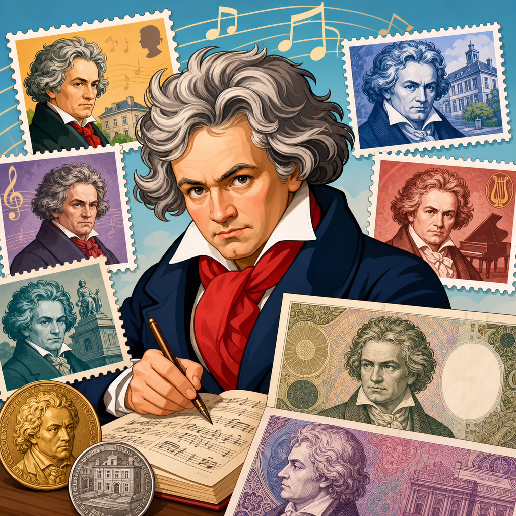 Beethoven on Postage Stamps and Currency Beethoven on Postage Stamps and Currency