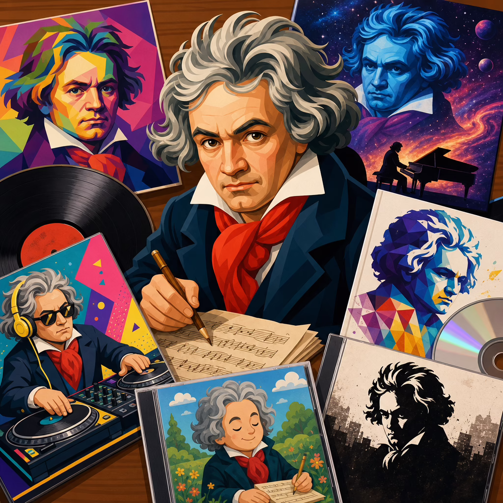 Beethoven in Commercial Recording Cover Art
