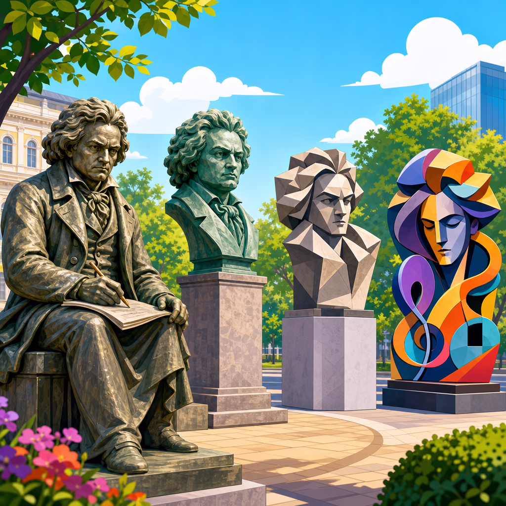 Beethoven in Public Sculpture from Realism to Abstraction