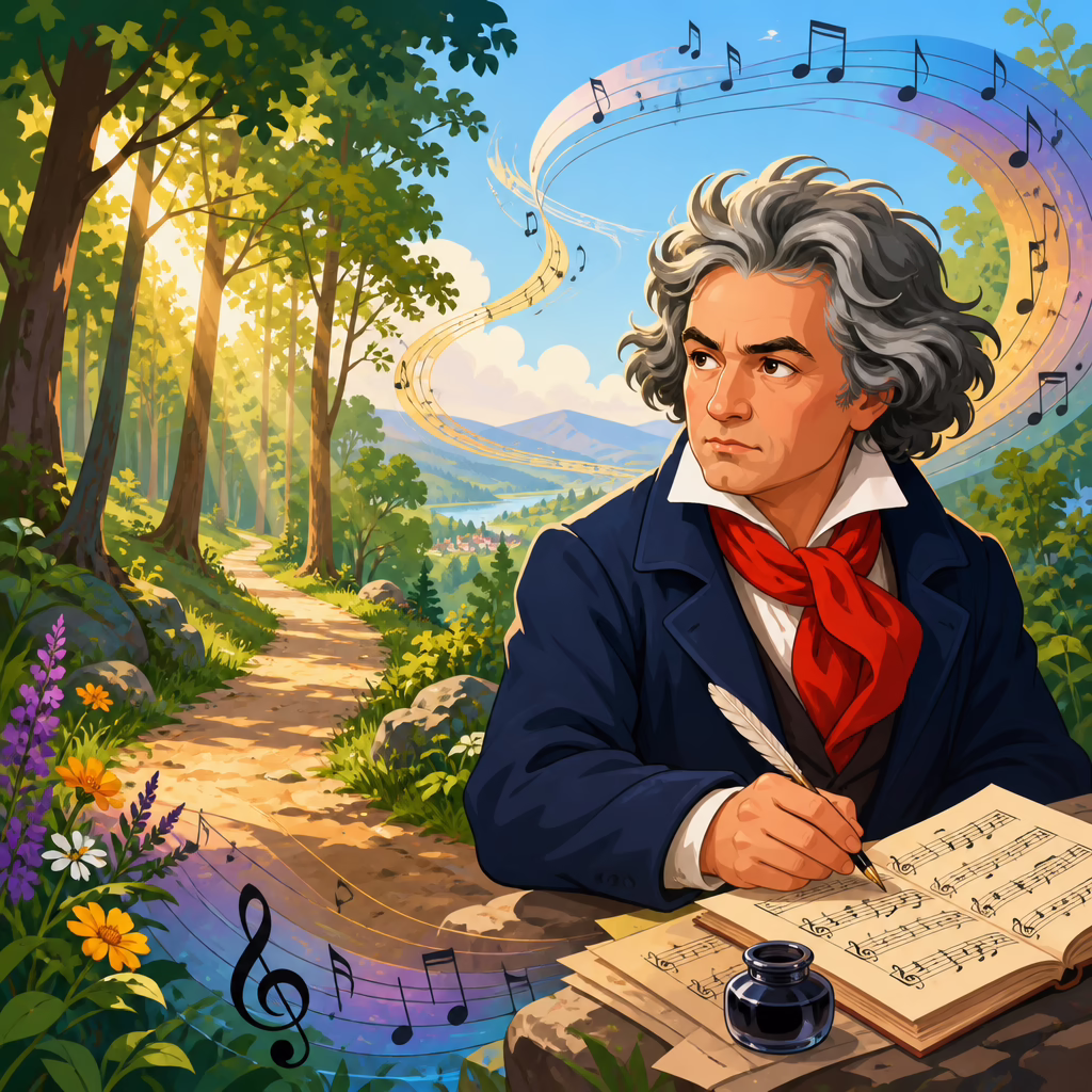 Forest Pathways and Musical Journey in Beethoven