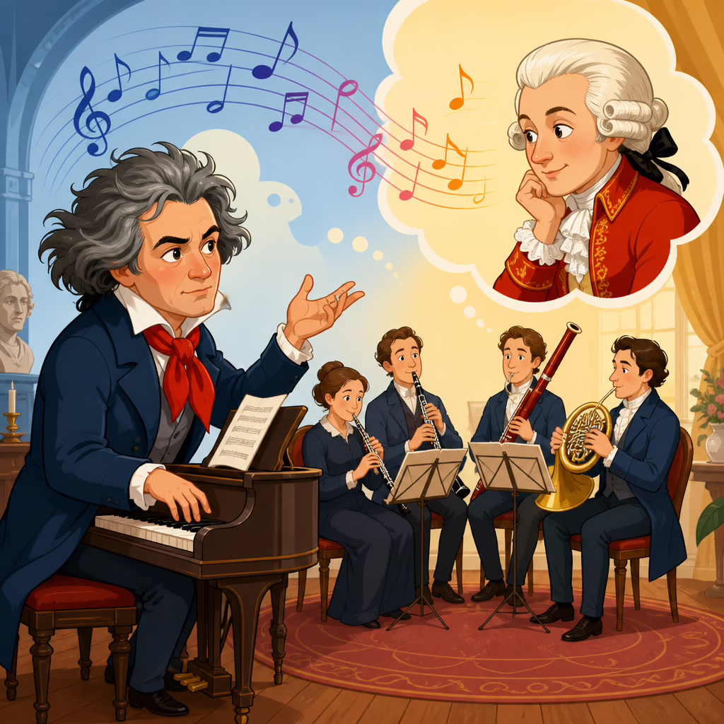 Beethoven’s Quintet for Piano and Winds as a Mozart Reply